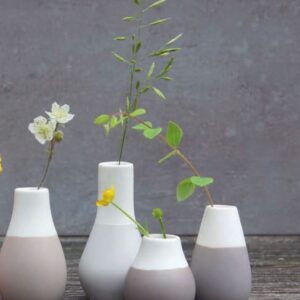 Mini vase pastel gris