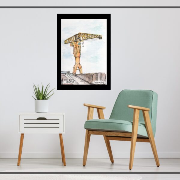 Aquarelle Grue jaune à Nantes par Laurence Audy