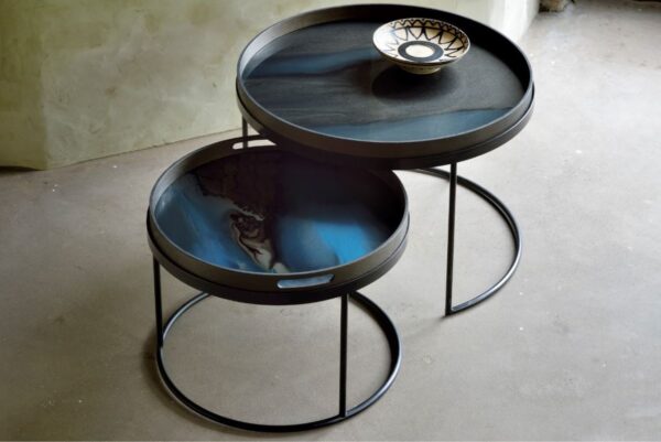 Set de tables basses pour plateau ronds S/L (plateaux non inclus) Ethnicraft