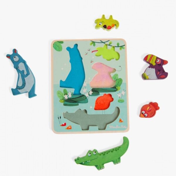 Puzzle sensoriel DANS LA JUNGLE Moulin Roty