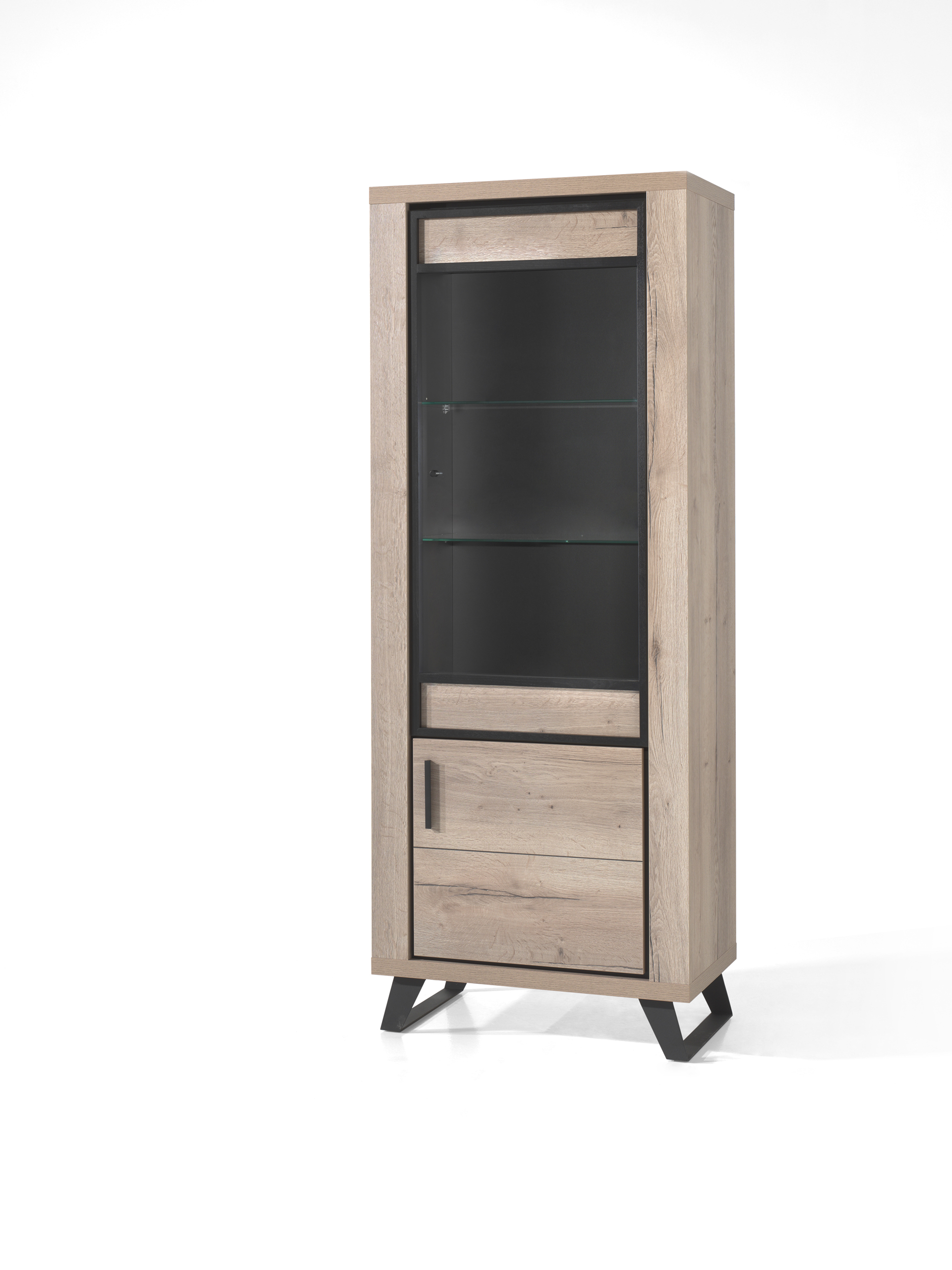 Vitrine 1 volle deur 1 glazen deur1