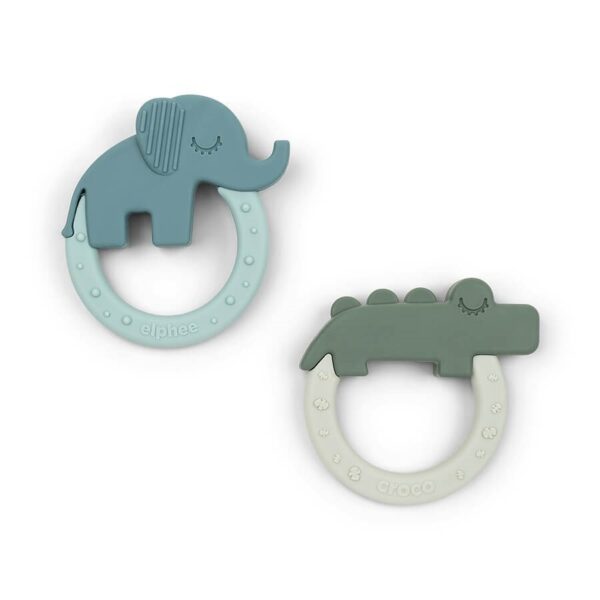 Jouets de dentition vert&bleu Done by Deer