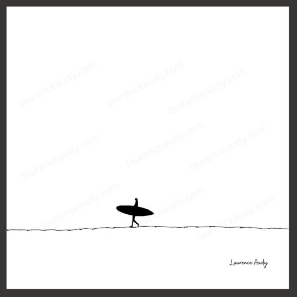 Dessin N&B Surf N°2 par Laurence Audy