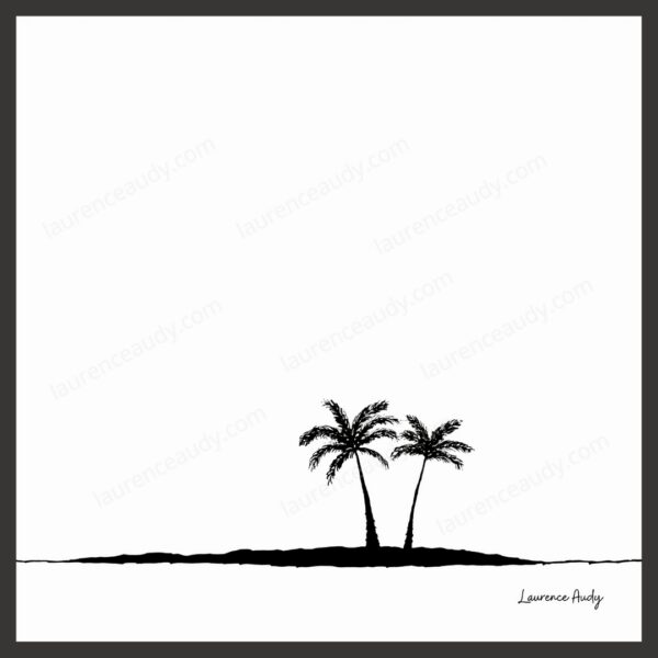 Dessin N&B Plage N°4 par Laurence Audy