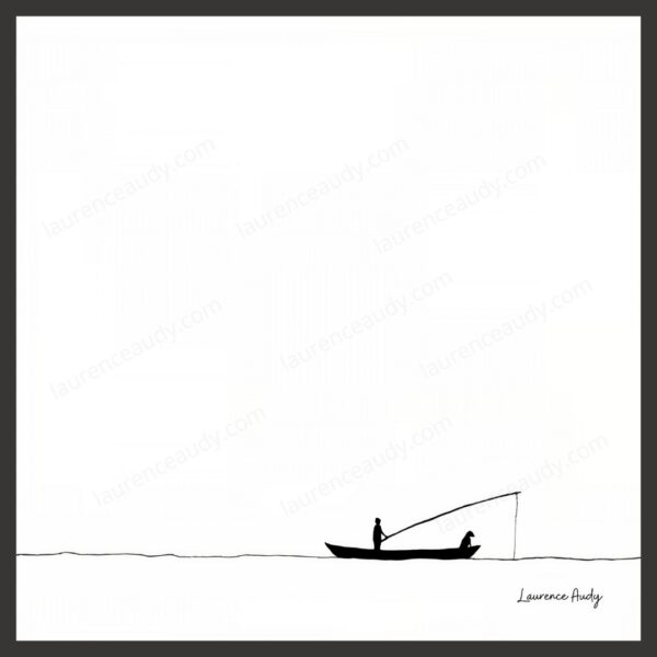 Dessin N&B Bateau N°1 par Laurence Audy