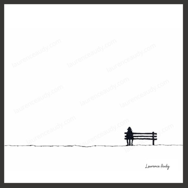Dessin N&B Banc N°1 par Laurence Audy