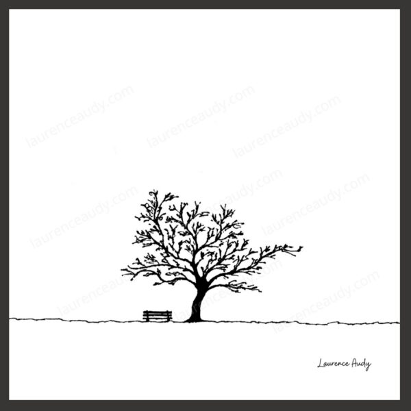 Dessin N&B Banc N°2 par Laurence Audy