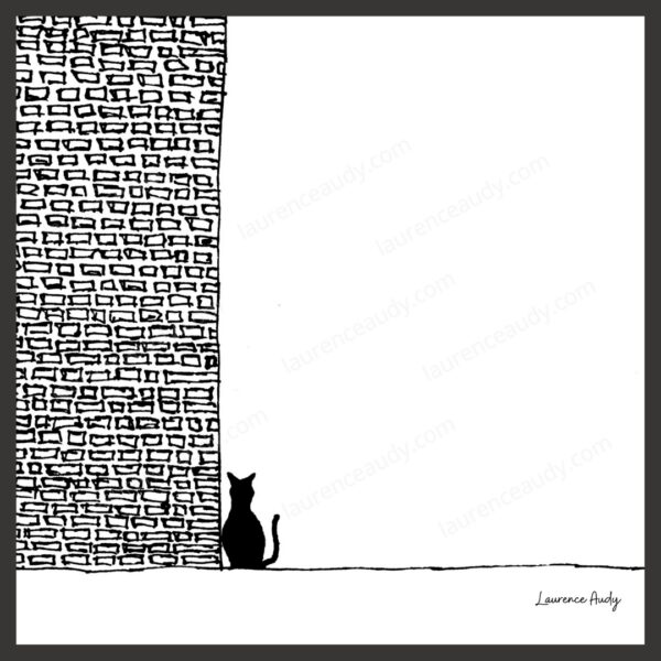 Dessin N&B Chat N°1 par Laurence Audy