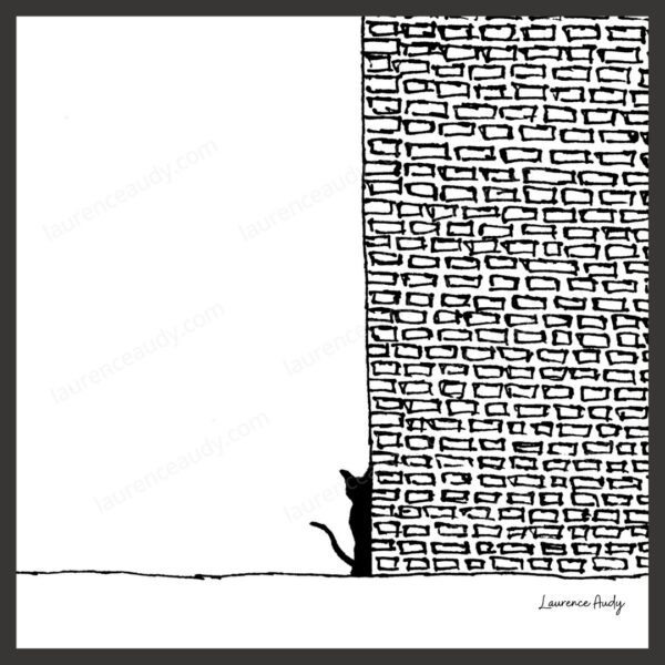 Dessin N&B Chat N°3 par Laurence Audy