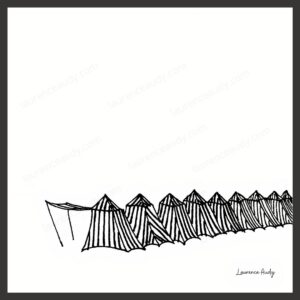 Dessin N&B Plage N°7 par Laurence Audy