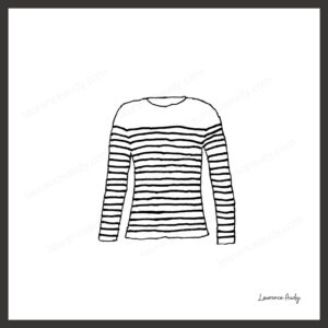 Dessin N&B Vêtement N°1 par Laurence Audy