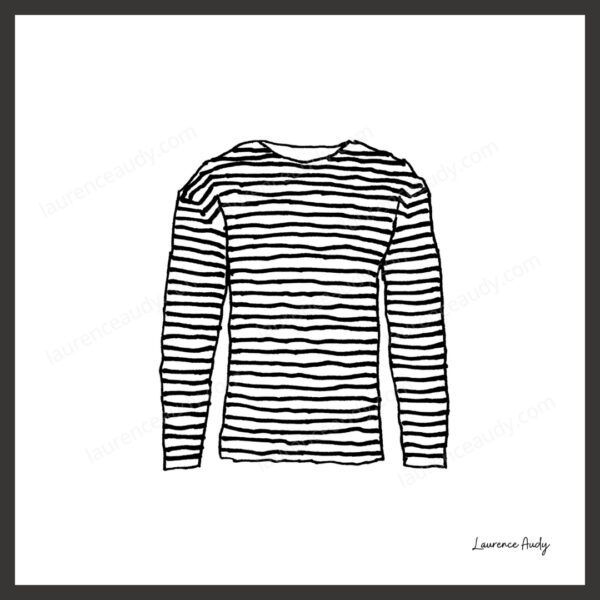 Dessin N&B Vêtement N°2 par Laurence Audy