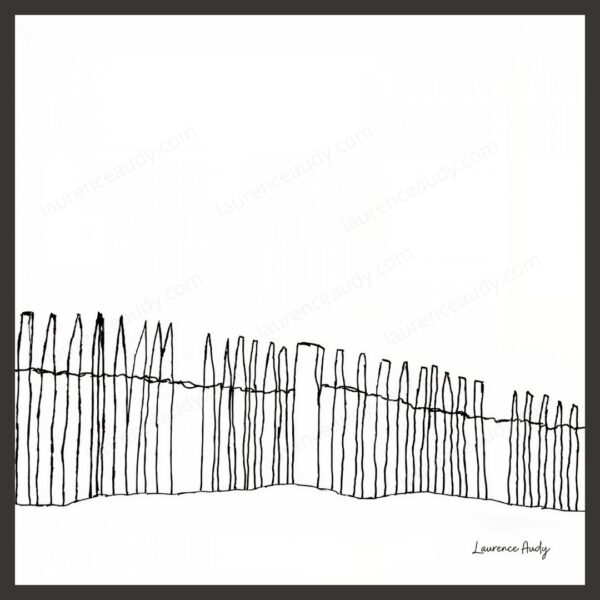 Dessin N&B Plage N°8 par Laurence Audy