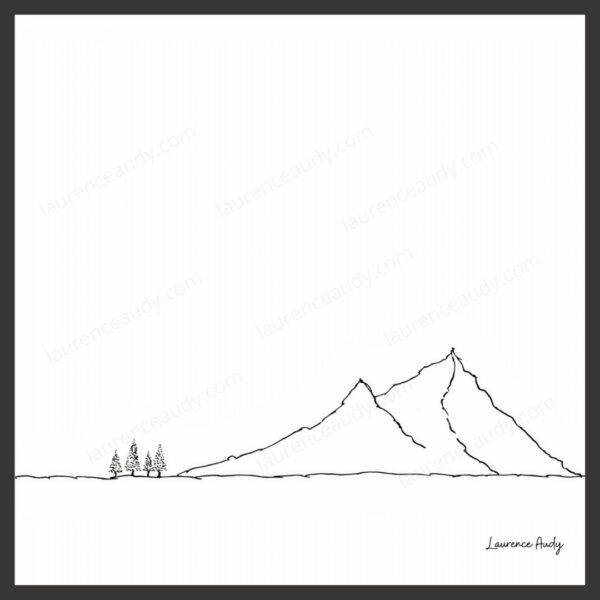 Dessin N&B Montagne N°2 par Laurence Audy