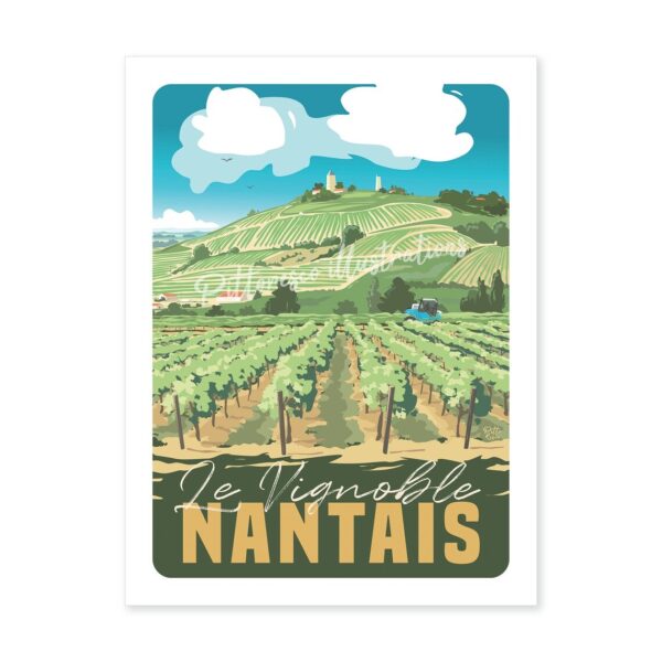 Affiche Vignobles Nantais de Pitto Resco