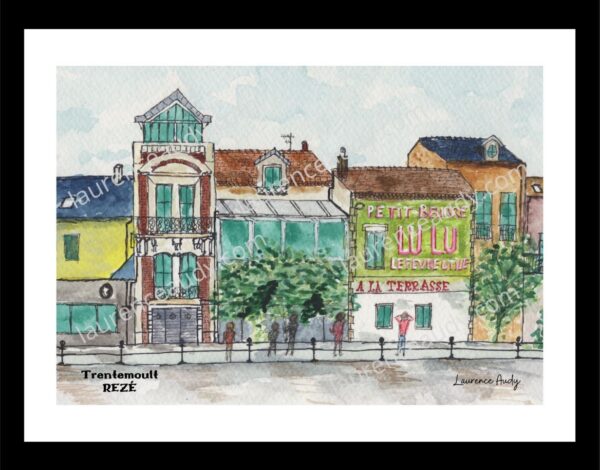 Aquarelle Trentemoult à Rezé par Laurence Audy