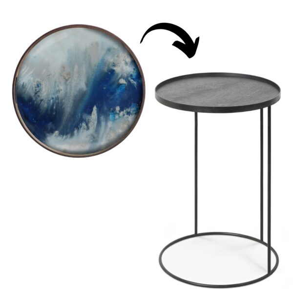 Table d'appoint blue mist organic glass S Ethnicraft