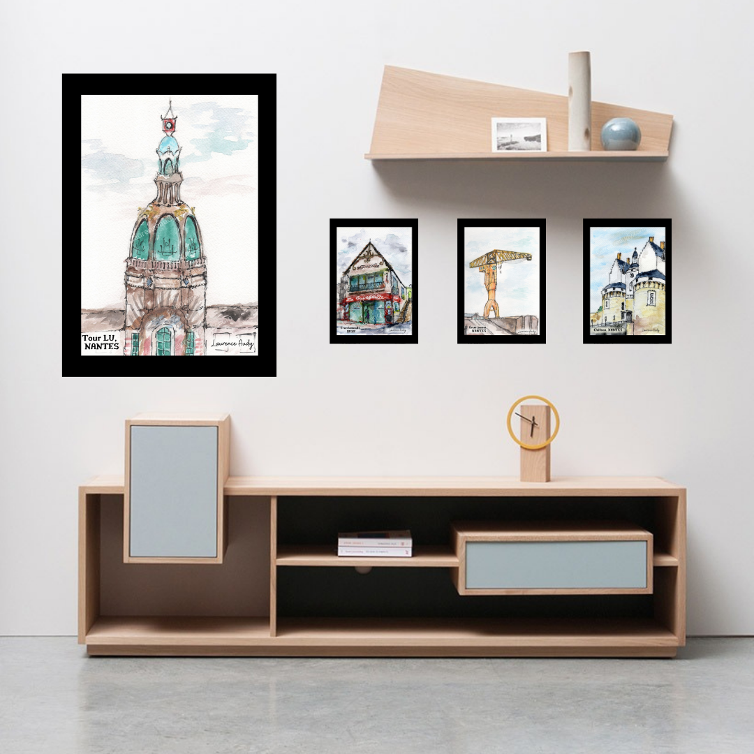 Nantes tour LU guinguette grue jaune château meuble TV Drugeot