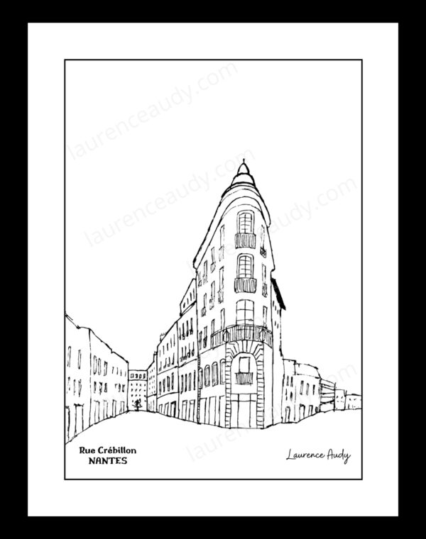 Affiche rue Crébillon à Nantes par Laurence Audy