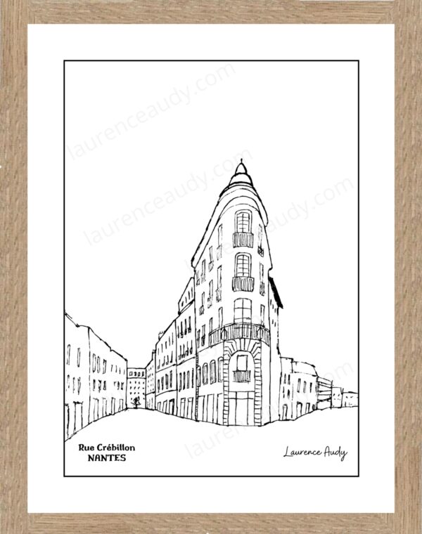 Affiche rue Crébillon à Nantes par Laurence Audy