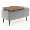 Pouf Monroe 1place Moonap Fama Home Stgereon Aurora87 Table Noyer