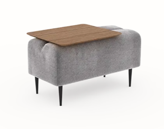 Pouf Monroe 1place Moonap Fama Home Stgereon Lyon65 Table Noyer