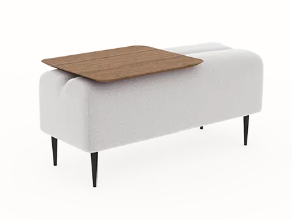 Pouf Monroe 2places Moonap Fama Home Stgereon Aurora02 Tablette Noyer