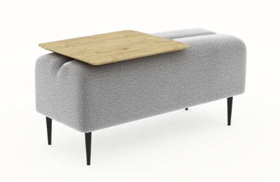 Pouf Monroe 2places Moonap Fama Home Stgereon Aurora87 Tablette Chene