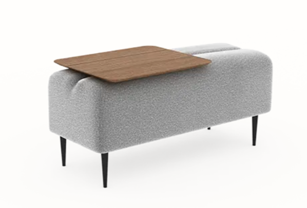 Pouf Monroe 2places Moonap Fama Home Stgereon Aurora87 Tablette Noyer