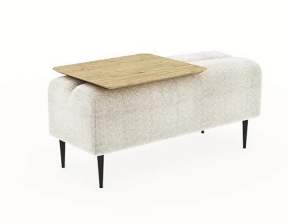 Pouf Monroe 2places Moonap Fama Home Stgereon Lyon109 Tablette Chene