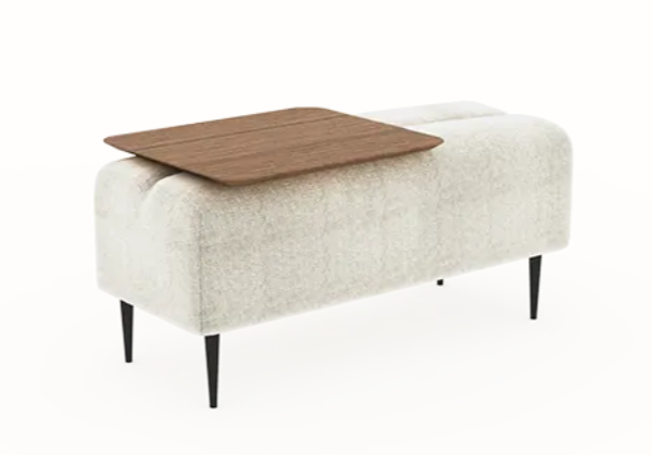 Pouf Monroe 2places Moonap Fama Home Stgereon Lyon109 Tablette Noyer