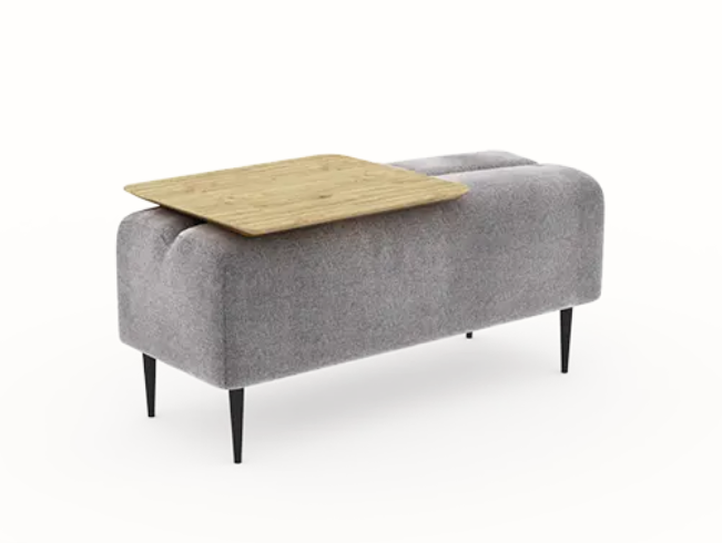 Pouf Monroe 2places Moonap Fama Home Stgereon Lyon65 Tablette Chene