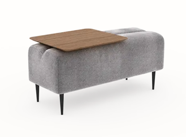 Pouf Monroe 2places Moonap Fama Home Stgereon Lyon65 Tablette Noyer