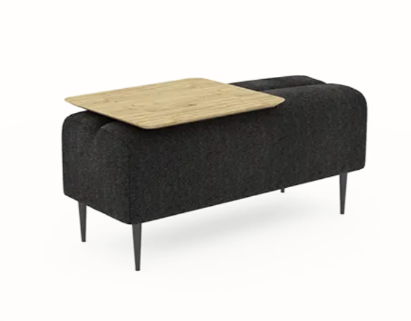 Pouf Monroe 2places Moonap Fama Home Stgereon Lyon66 Tablette Chene