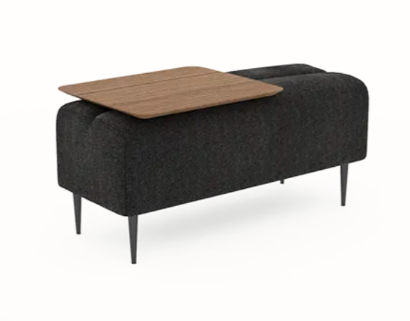 Pouf Monroe 2places Moonap Fama Home Stgereon Lyon66 Tablette Noyer