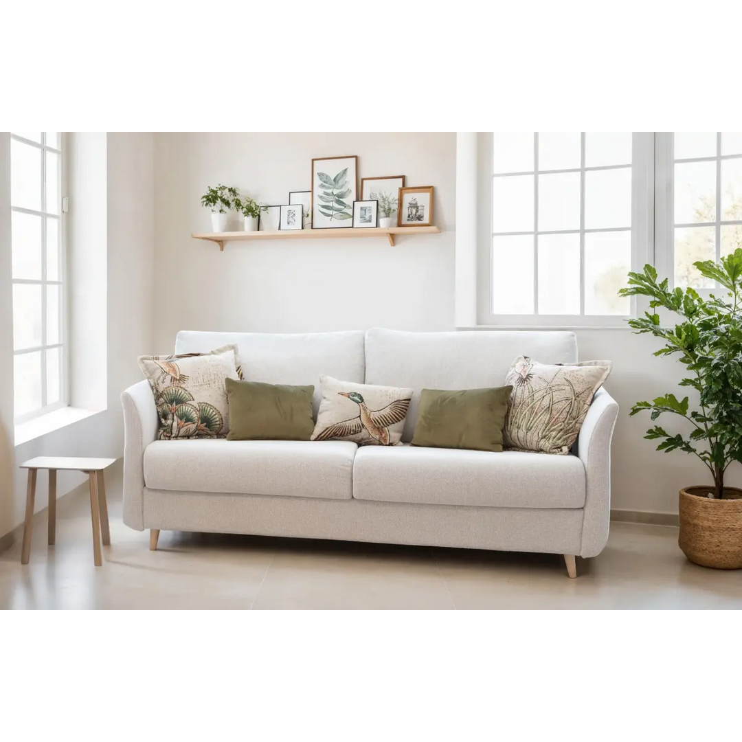 Home Canapé Lit Helsinki Fama Beige Et Nil